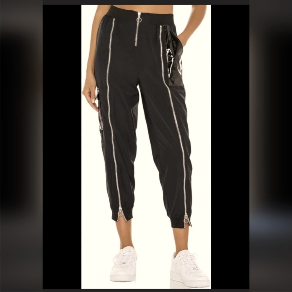 Nike Black Track Pants with White Accents